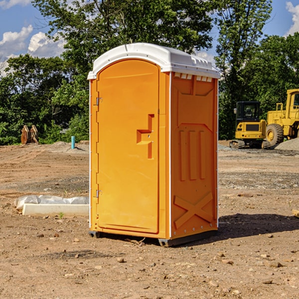 how often are the porta potties cleaned and serviced during a rental period in San Cristobal